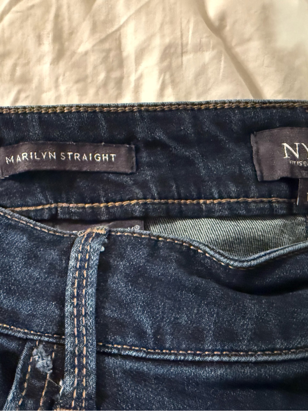 NYDJ Marilyn Straight Jeans in Dark Indigo